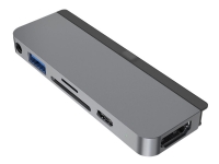 Hyper HyperDrive 6-in-1 USB-C Hub - Dokkingstasjon - USB-C - HDMI - for Apple 10.9-inch iPad Air (4. generasjon) 11-inch iPad Pro 12.9-inch iPad Pro iPad mini
