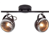 Brilliant Rider, Overflateegnet, G9, 2 ampuller, LED, 2800 K, Svart, Krom