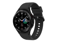 Samsung Galaxy Watch4 Classic - 46 mm - svart - smartklokke med åskamsportsbånd - fluorelastomer - svart - display 1.4 - 16 GB - NFC, Wi-Fi, Bluetooth - 4G - 52 g