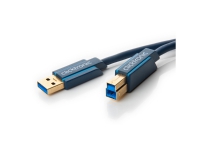 ClickTronic 1.8m USB3.0 A - B m/m, 1,8 m, USB A, USB B, USB 3.2 Gen 1 (3.1 Gen 1), Hankjønn/hankjønn, Blå