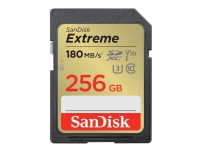 SanDisk Extreme - Flashminnekort - 256 GB - Video Class V30 / UHS-I U3 / Class10 - SDHC UHS-I
