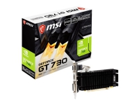 MSI N730K-2GD3H/LPV1 - Grafikkort - GF GT 730 - 2 GB DDR3 - PCIe 2.0 x16 lav profil - DVI, D-Sub, HDMI - uten vifte