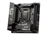 MSI MPG B560I GAMING EDGE WIFI - Hovedkort - mini-ITX - LGA1200-sokkel - B560 Chipset - USB-C Gen2, USB-C Gen1, USB 3.2 Gen 1, USB 3.2 Gen 2 - 2.5 Gigabit LAN, Wi-Fi, Bluetooth - innbygd grafikk (CPU kreves) - HD-lyd (8-kanalers)