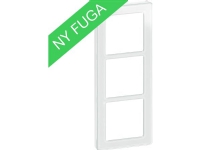 LAURITZ KNUDSEN FUGA PURE designramme glas 3 modul, hvid.