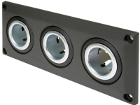 ProCar Einbausteckdose mit 3 Powersteckdosen 12 V, 24 V 20 A 2-leder
