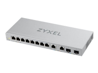 Zyxel XGS1210-12 - Switch - Styrt - 8 x 10/100/1000 + 2 x 100/1000/2.5G + 2 x 1 Gigabit / 10 Gigabit SFP+ (opplink) - stasjonær, veggmonterbar