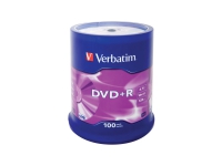 Verbatim - 100 x DVD+R - 4.7 GB 16x - matt sølv - spindel