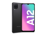 Samsung Galaxy A12 - 4G smarttelefon - dobbelt-SIM - RAM 4 GB / 128 GB - microSD slot - LCD-display - 6.5 - 1600 x 720 piksler - 4x bakkameraer 48 MP, 5 MP, 2 MP, 2 MP - front camera 8 MP - svart