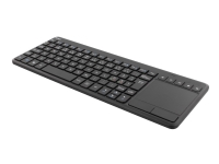 DELTACO TB-504 - Tastatur - med styreplate - trådløs - 2.4 GHz - Pan Nordic - svart