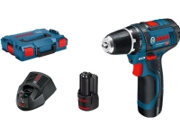 Bosch Light Series GSR 10,8-2-LI Professional - Drill/driver - trådløs - 2 hastigheter - nøkkelfri borhylse 10 mm - 30 N·m - 2 batterier - 10.8 V