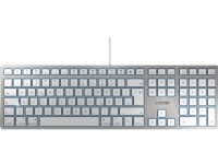 CHERRY KC 6000 SLIM FOR MAC, Full-size (100%), USB, AZERTY, Sølv