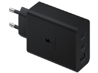 Samsung EP-T6530 - Strømadapter - 65 watt - 3 A - PD 3.0, SFC 2.0 - 3 utgangskontakter (USB, 2 x USB-C) - svart