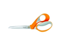 Fiskars 1014578, Rett kutt, Single/enkelt, Grå, Oransje, Rustfritt stål, Høyrehendt, Semi-offset håndgrep