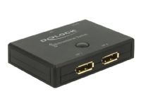 Delock Displayport 2 - 1 Switch bidirectional 4K 60 Hz - Videosvitsj - 2 x DisplayPort - stasjonær