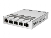 MikroTik CRS305-1G-4S+IN - Switch - 4 x SFP+ + 1 x 10/100/1000 (PoE) - stasjonær - PoE+ - DC-strøm
