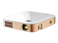 Kodak LUMA 350 - DLP-projektor - 150 ANSI-lumen - WVGA (854 x 480) - 16:9 - Wi-Fi - hvit, gull