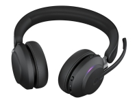 Jabra Evolve2 65 MS Stereo - Hodesett - on-ear - Bluetooth - trådløs - USB-C - lydisolerende - svart - Certified for Microsoft Teams