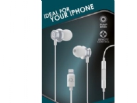 CL øreplugs In-Ear - Mikrofon & svarknap på ledning, gummipropper, lightning stik