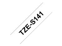 Brother TZe-S141 - Ekstra sterk adhesiv - svart på blank - Rull (1,8 cm x 8 m) 1 cassette(s) laminert teip - for Brother PT-D600 P-Touch PT-D400, D450, D800, E550, P750, P900, P950 P-Touch EDGE PT-P750