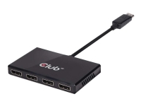 Club 3D SenseVision Multi Stream Transport (MST) Hub CSV-6400 - Video/lyd-splitter - 4 x DisplayPort - stasjonær