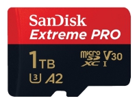 SanDisk Extreme Pro - Flashminnekort - 1 TB - A2 / Video Class V30 / UHS-I U3 / Class10 - microSDXC UHS-I