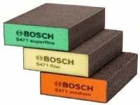 Bosch Best for Flat+Edge S471 - Grinding sponge - medium, fin, super fine (en pakke 3)