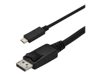 StarTech.com 3ft/1m USB C to DisplayPort 1.2 Cable 4K 60Hz, USB-C to DisplayPort Adapter Cable HBR2, USB Type-C DP Alt Mode to DP Monitor Video Cable, Compatible with Thunderbolt 3, Black - USB-C Male to DP Male (CDP2DPMM1MB) - DisplayPort-kabel - US