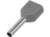 TRU COMPONENTS 1091314 Tvillingekabelsko 2.50 mm² Delvist isoleret Grå 100 stk
