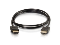 C2G 0.6m Ultra Flexible High Speed HDMI Cable with Low Profile Connectors - HDMI-kabel med Ethernet - HDMI hann til HDMI hann - 60 cm - svart - 4K-støtte