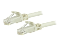 StarTech.com 5m CAT6 Ethernet Cable, 10 Gigabit Snagless RJ45 650MHz 100W PoE Patch Cord, CAT 6 10GbE UTP Network Cable w/Strain Relief, White, Fluke Tested/Wiring is UL Certified/TIA - Category 6 - 24AWG (N6PATC5MWH) - Koblingskabel - RJ-45 (hann) t