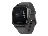 Garmin Venu Sq - Skyggegrå - sportsur med bånd - silikon - skyggegrå - håndleddstørrelse: 125-190 mm - display 1.3 - Bluetooth, Wi-Fi, NFC, ANT+ - 37.6 g