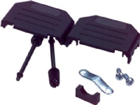 RODAN TECHNOLOGIES Hus til 9 pol SUB-D, snap on plasthus med fingerskruer, farve: sort
