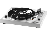 IMG Stage Line DJP-104USB, Beltedrevet platespiller, Sølv, 33 1/3,45 RPM, 0,15%, USB Type-B, 230 V