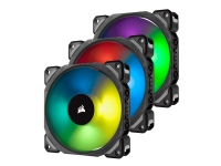 CORSAIR ML Series ML120 PRO RGB LED Premium Magnetic Levitation - Kabinettvifte - 120 mm - hvit, blå, gul, rød, grønn, oransje, fiolett (en pakke 3)