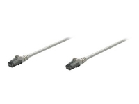 Intellinet Network Patch Cable, Cat6, 2m, Grey, CCA, U/UTP, PVC, RJ45, Gold Plated Contacts, Snagless, Booted, Lifetime Warranty, Polybag - Koblingskabel - RJ-45 (hann) til RJ-45 (hann) - 2 m - UTP - CAT 6 - formstøpt, uten hindringer - grå