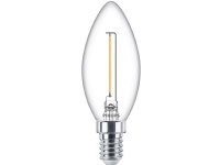 Philips - LED-filamentlyspære - form: B35 - klar finish - E14 - 1.4 W (ekvivalent 15 W) - klasse F - varmt hvitt lys - 2700 K