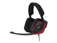 CORSAIR Gaming VOID ELITE SURROUND - Hodesett - full størrelse - kablet - USB, 3,5 mm jakk - Kirsebærrød