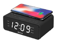 Denver CRQ-100, Digital vekkerklokke, Rektangel, Svart, FM,PLL, LED, 3,05 cm (1.2)