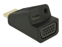 Delock - Videokonverter - HDMI - VGA - svart - løsvekt