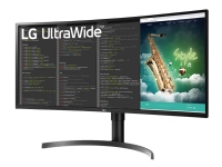 LG 35WN75C-B - LED-skjerm - kurvet - 35 - 3440 x 1440 UWQHD @ 100 Hz - VA - 300 cd/m² - 2500:1 - HDR10 - 5 ms - 2xHDMI, DisplayPort, USB-C - høyttalere