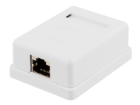 DELTACO VR-216 - Overflatemonteringsboks for nettverk - overflatemonterbar - RJ-45 - hvit