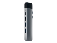 Satechi Aluminum Type-C Pro Hub with Ethernet - Dokkingstasjon - USB-C - GigE