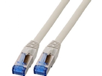 Patchkabel kat 6A S/FTP, længde: 9,0 m, farve: hvid med TPE LSZH kappe