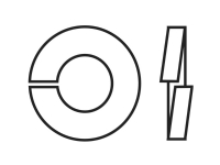 TOOLCRAFT B2,5 D127-A2 194678 Fjederringe Indvendig diameter: 2.6 mm M2.5 DIN 127 Rustfrit stål A2 100 stk