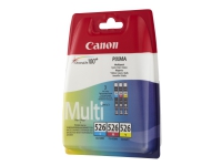 Canon CLI-526 Multipack - 3-pack - gul, cyan, magenta - original - blekkbeholder - for PIXMA iP4950, iX6550, MG5350, MG6150, MG6250, MG8150, MG8250, MX715, MX885, MX892, MX895