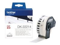 Brother DK-22214 - Hvit - Rull (1,2 cm x 30,5 m) termisk papir - for Brother QL-1050, 1060, 500, 550, 560, 570, 580, 600, 650, 700, 710, 720, 820