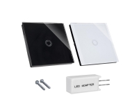 TOUCH LIGHT SWITCH ENKELT LED GLAS