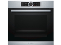 Bosch Series 8 HBG632TS1 - Softclose - 4D varmluft - TFT-skjerm - Teleskopskinner - Pizzafunksjon.