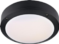 Luna vægarmatur 12W, 445lm, 3000K, IP44, Ø220mm, Sort