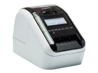 Brother QL-820NWB - Etikettskriver - tofarget (monokrom) - direktetermisk - Rull (6,2 cm) - 300 x 600 dpi - inntil 110 etiketter/min - USB 2.0, LAN, Wi-Fi(n), USB-vert, Bluetooth 2.1 EDR - kutter - svart, hvit